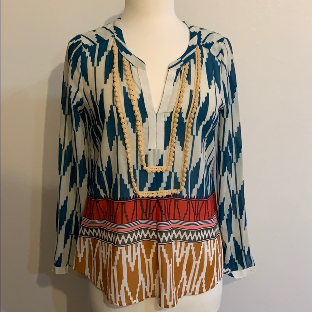Anthropologie - Maeve brand patterned blouse